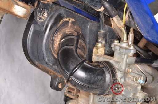Carburetor Removal | Yamaha TT-R90 Service Manual