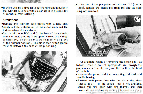 1971-1981 Kawasaki G5 KE100 Motorcycle Online Service Manual - Cyclepedia