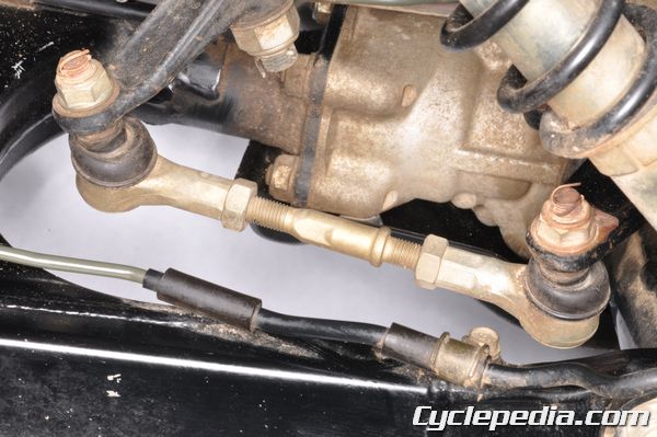 Adjust the tie rods on the Honda trx350 fourtrax and trx 350d foreman.