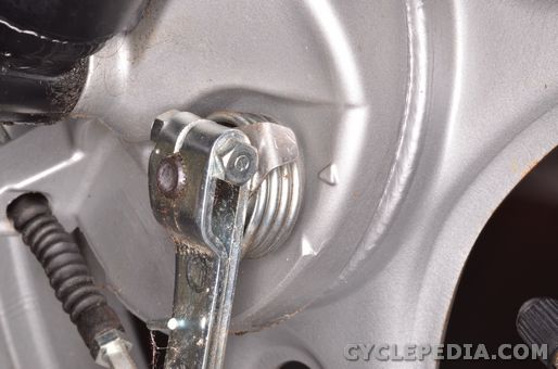 honda ch50f metropolitan drum brake shoe replacement inspection adjustment