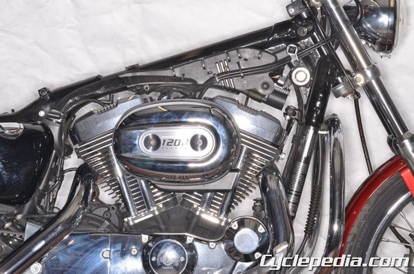 Harley-Davidson XL883 XL1200 Sportster EFI Engine Removal and Top End Overhaul.