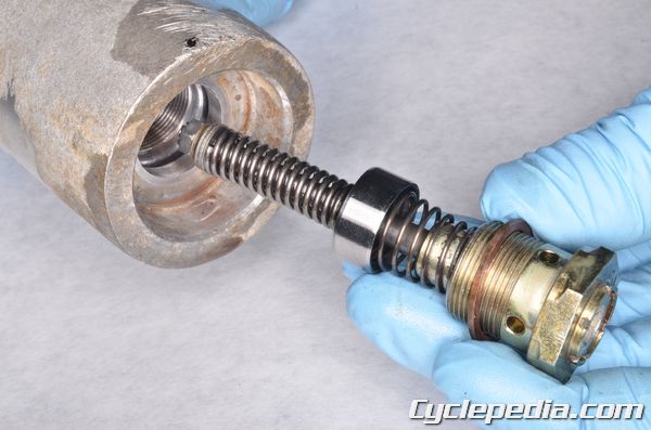 Suzuki DR350SE fork valve oil change level capacity oil seal rebuild