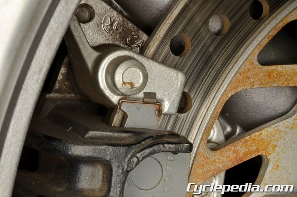 Honda CB750 Nighthawk Front Brake Caliper brake pad replacement