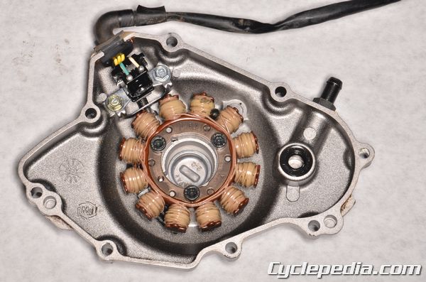 KX450F Kawasaki stator coil inspection and replacement ignition system troubleshooting wiring diagram