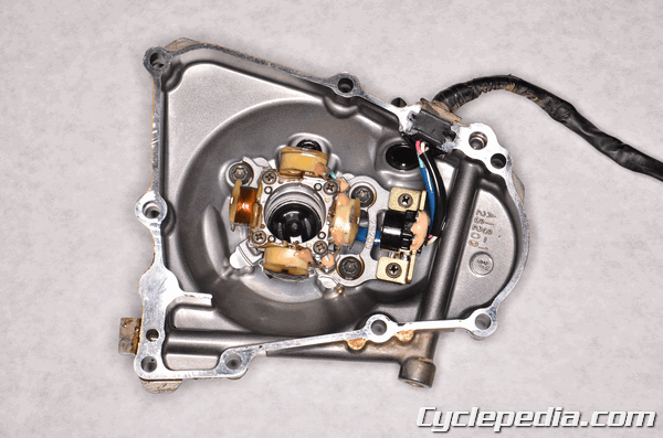 Yamaha YZ450F 2006-2009 charging system ignition troubleshooting no spark stator coil test