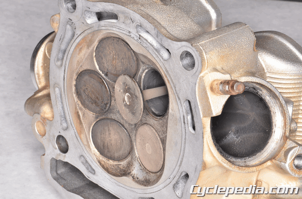 Yamaha YZ450F 2006-2009 engine overhaul cylinder head inspection valve clearance specification