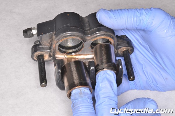 yamaha xt250 front brake caliper piston seal rebuild